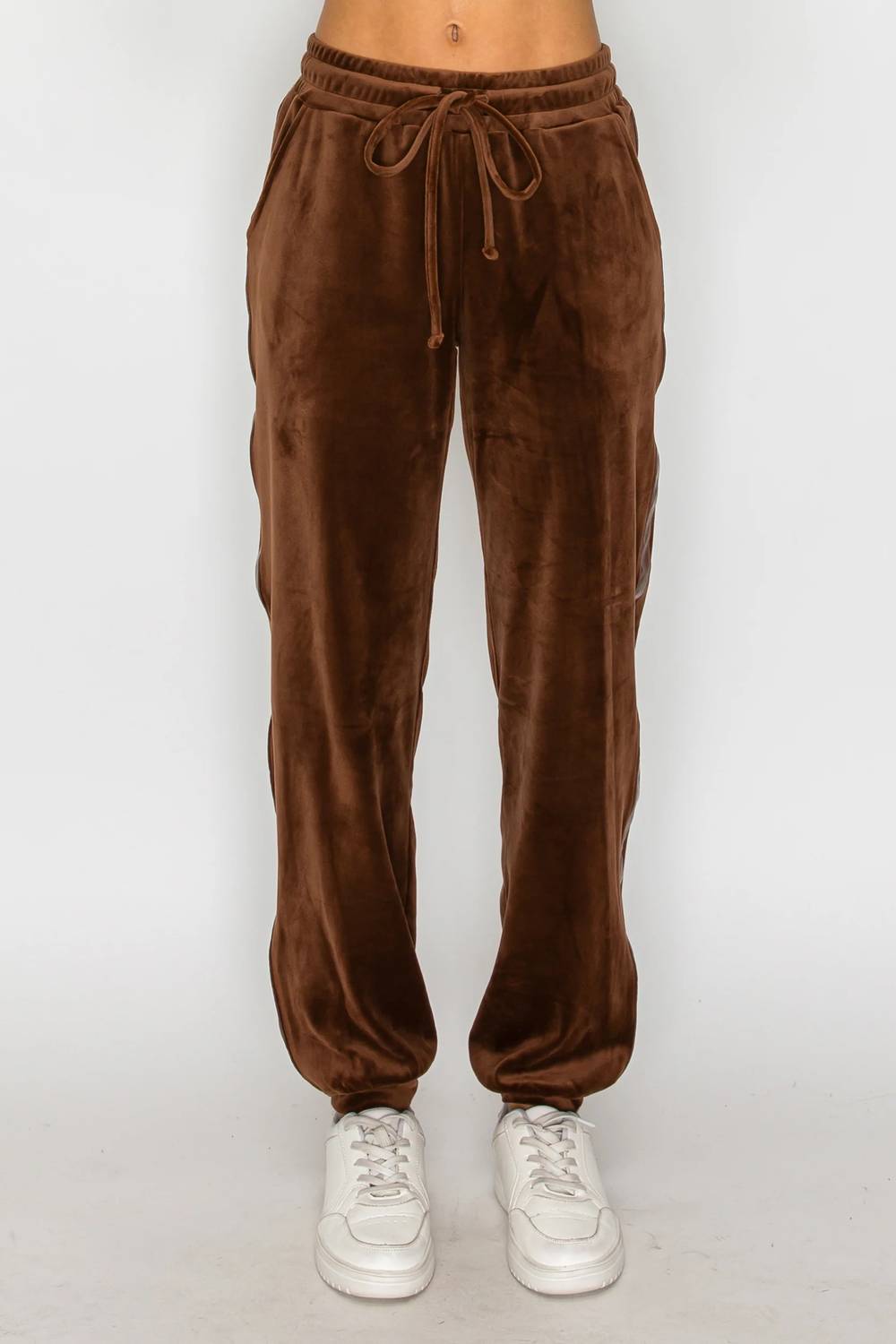 Knit Riot - Velour Track Jogger Pants