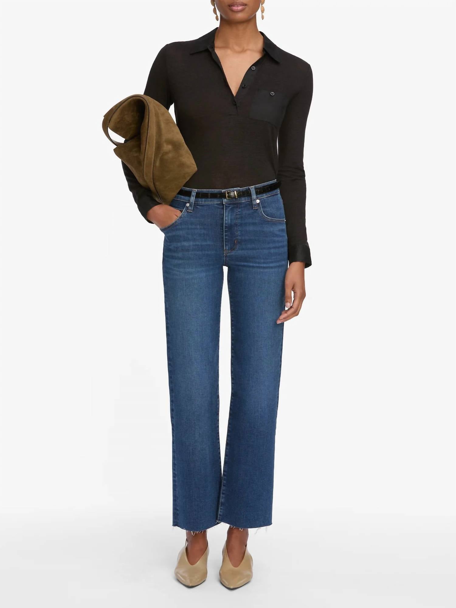 Frame - Mellow Mid Rise Ankle Length Jeans