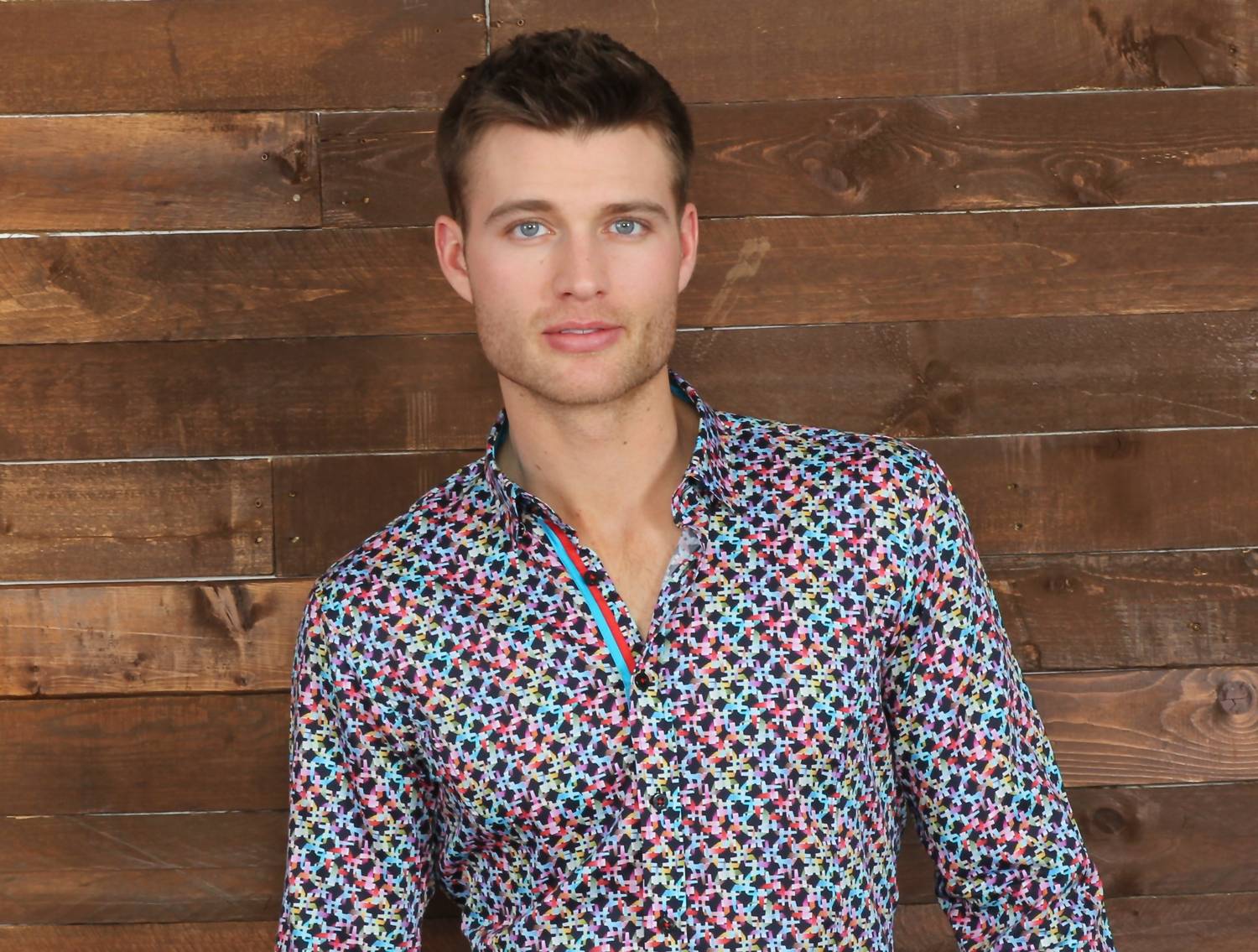 Eight X - Long Sleeve Button Down Shirt With Trim