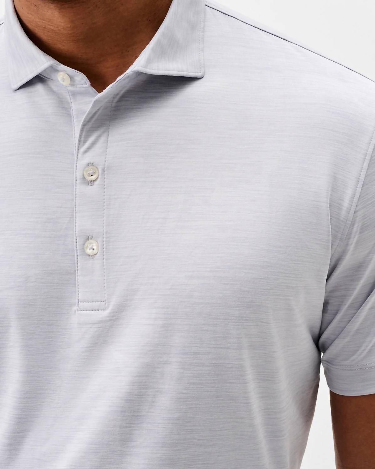 JOHNNIE-O Huronn Polo in light grey - men's shirt - alternate view