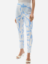 Joseph Ribkoff - Silky Knit Geometric Print Straight Leg Pull-on Pants