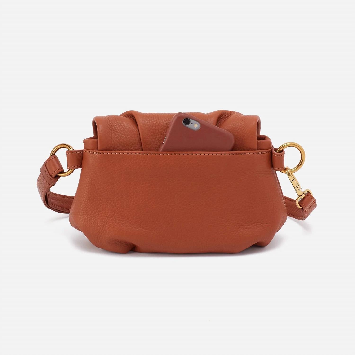 HOBO Harley Crossbody Sling Bag in brown - women's bag - detail view