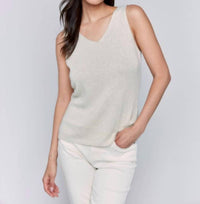 Charlie B - Metallic Lurex Knit Cami Top