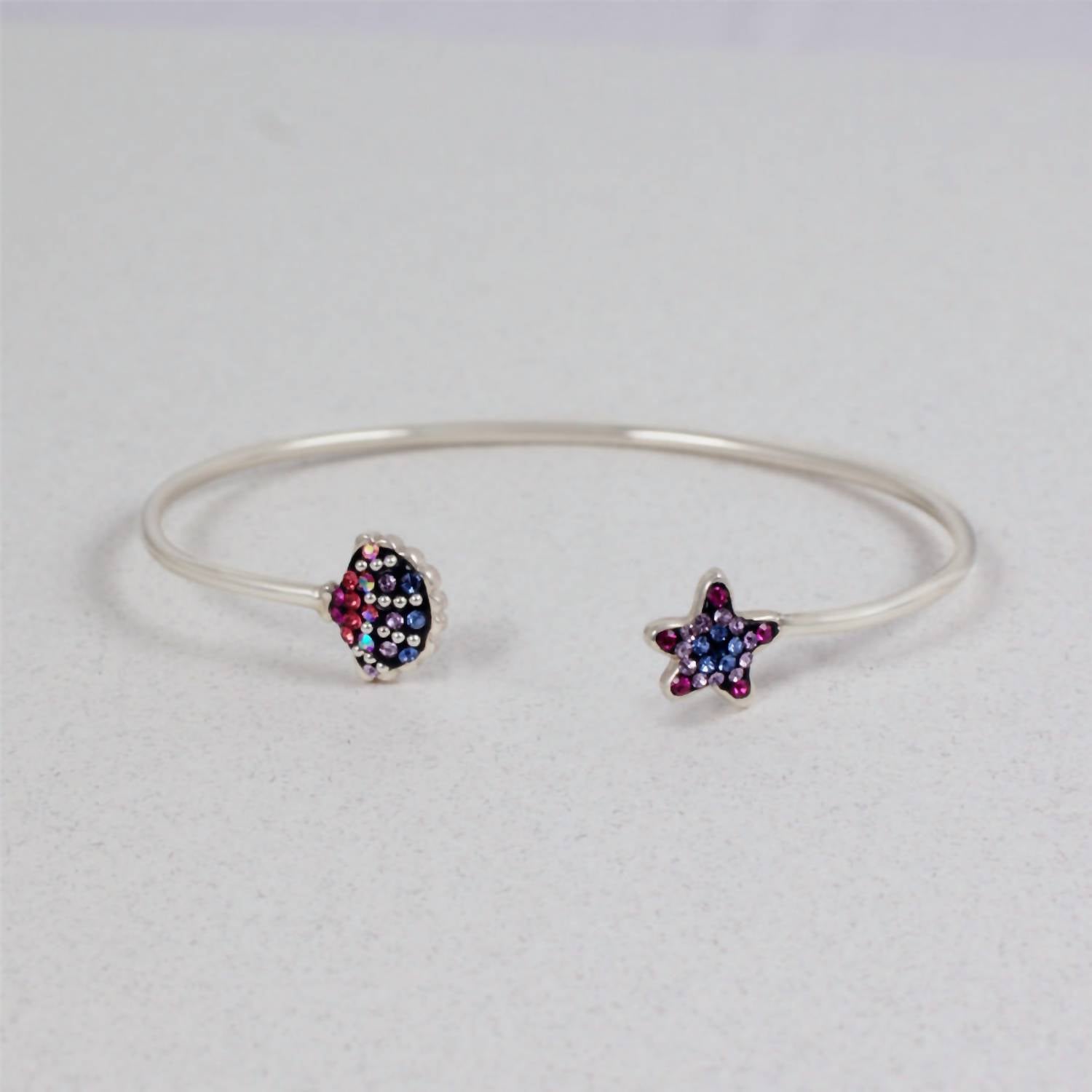 Mosaico Women's Austrian Crystals Seashell & Starfish Bracelet in silver multi 1 - women's jewelry
