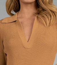 Elan - V-neck Sweater Bodysuit