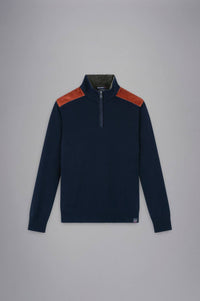 Paul & Shark - Men's Wool Zip Sweater With Corduroy Details