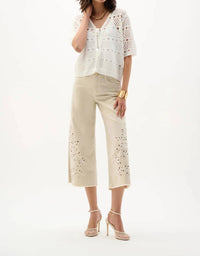 Joseph Ribkoff - Open Knit Short Sleeves Cardigan