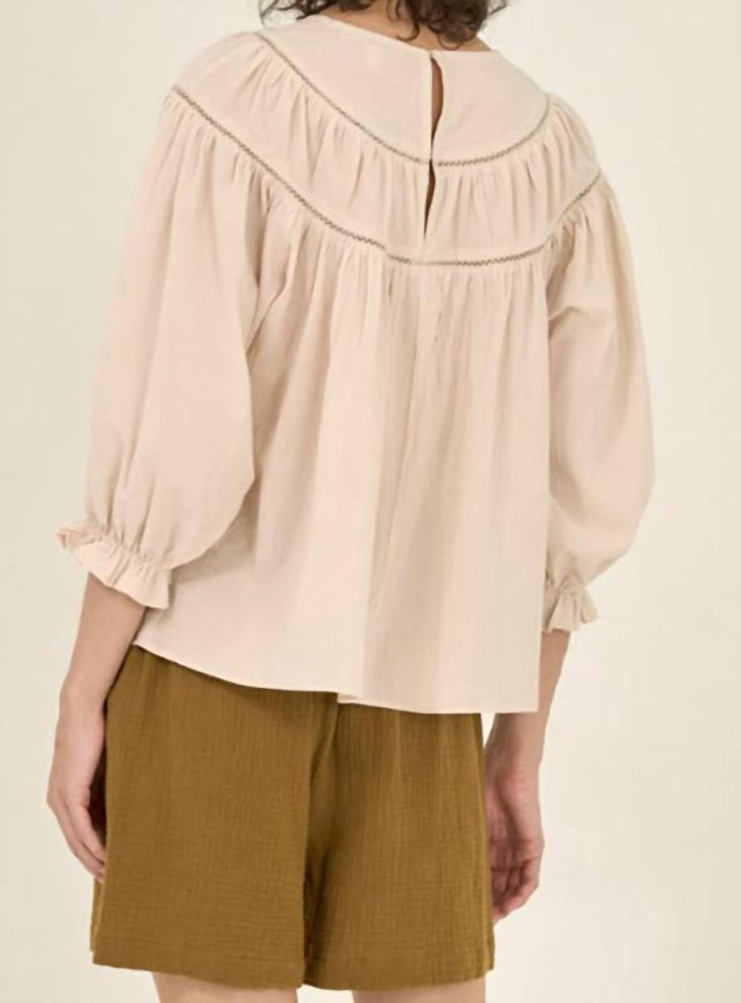 Legend Or Lies - Lace Trim Mixed Blouse