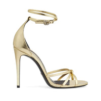 Gucci - Women's Metallic-finish Strapped Sandals