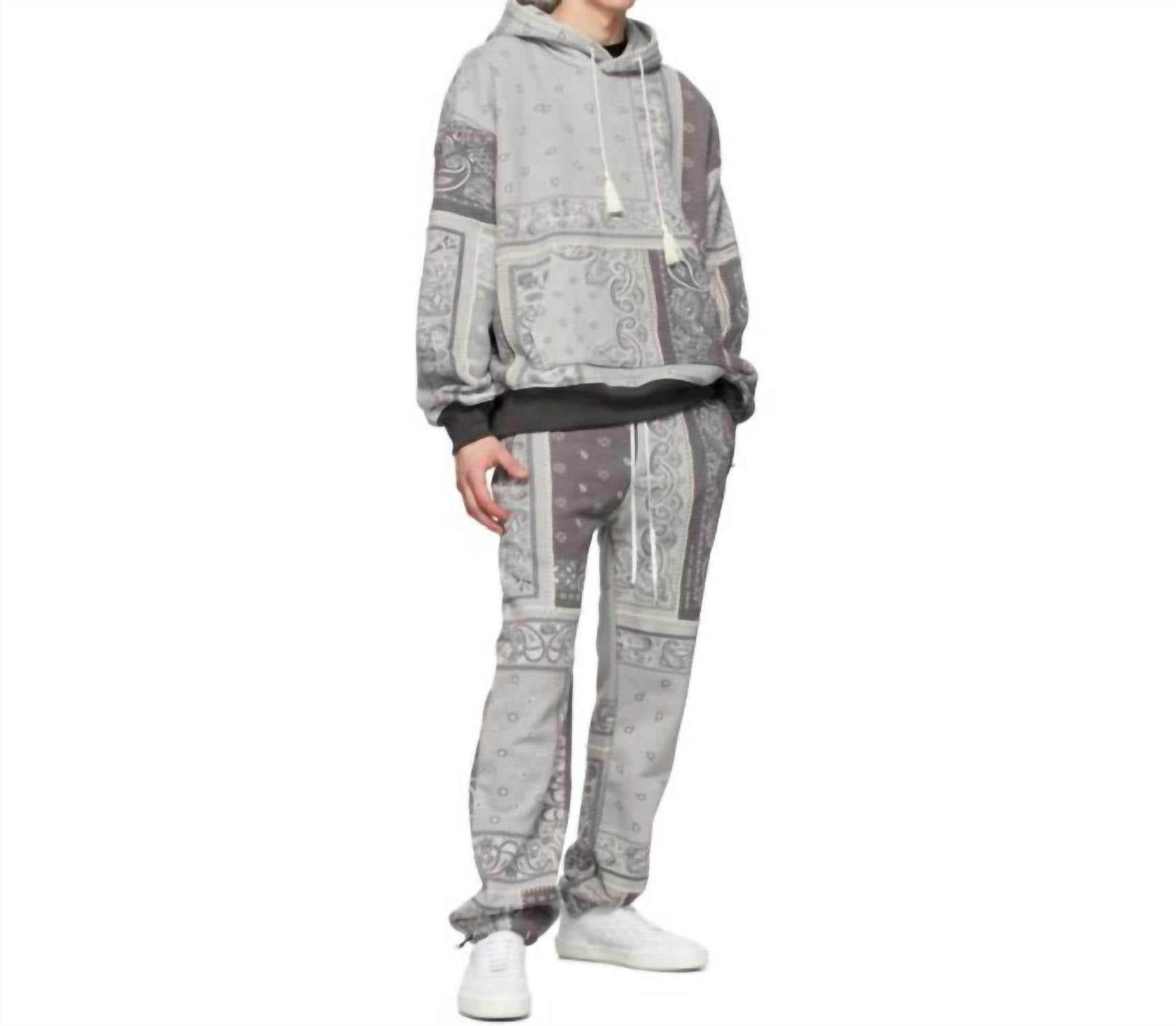 Amiri Bandana Reconstruct Sweatpants in black - men's pants