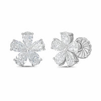 Diana M Jewels - Women's Pear Lab-Grown Diamond Stud Earrings (8.00 Ct TCW) - Elegant Plus