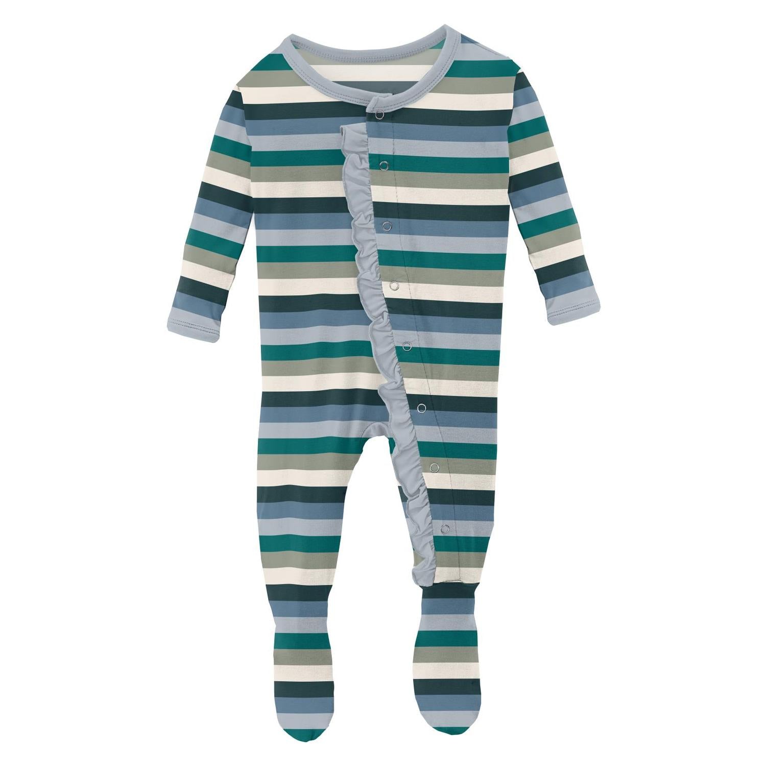 Kickee - Kids' Ruffle Footie with Snaps