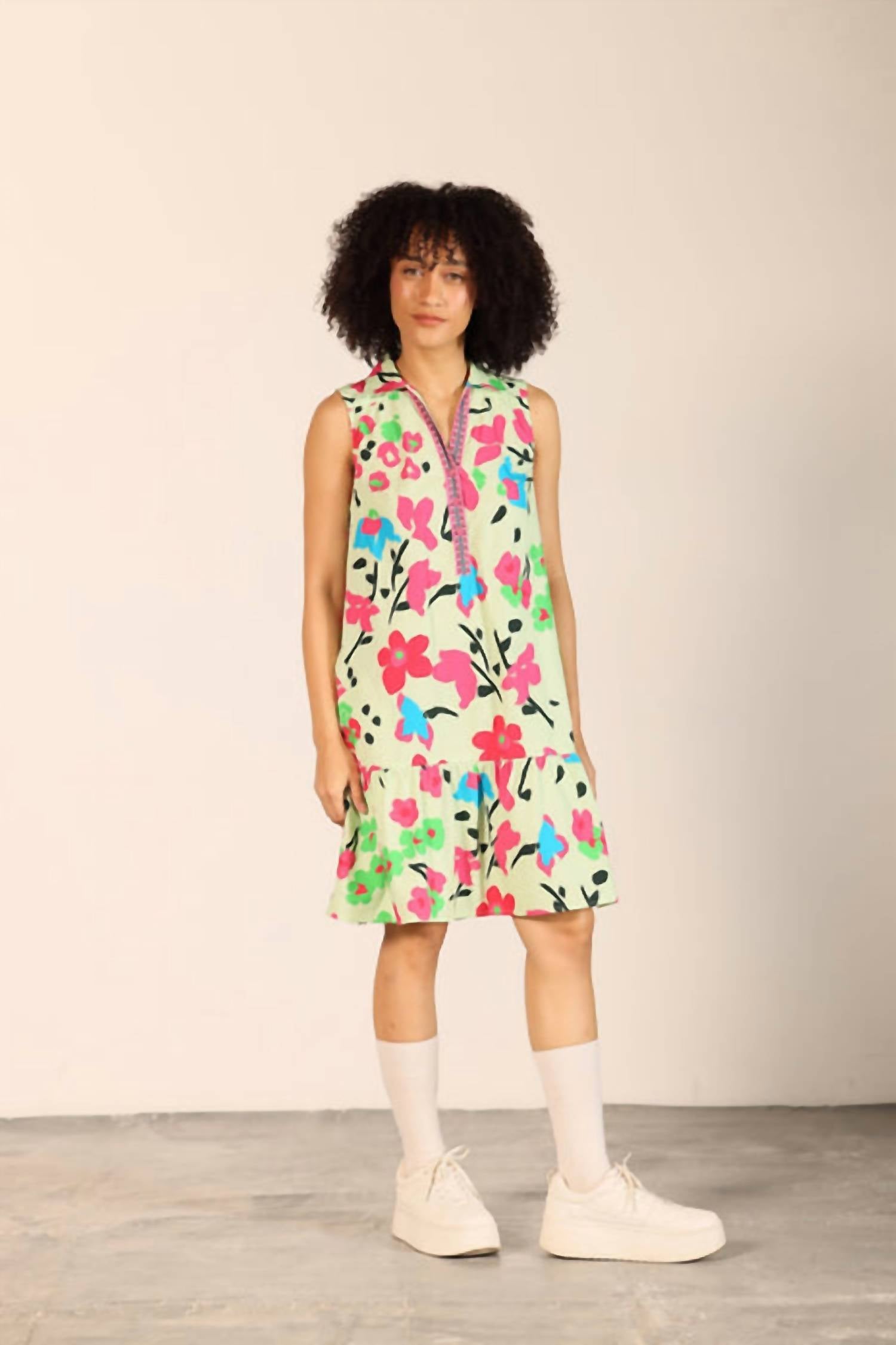 Maude Vivante - Luna Palm Breeze Poplin Dress