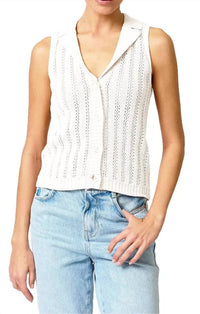 Central Park West - Women's Francie Mesh Stitch Sleeveless Vest