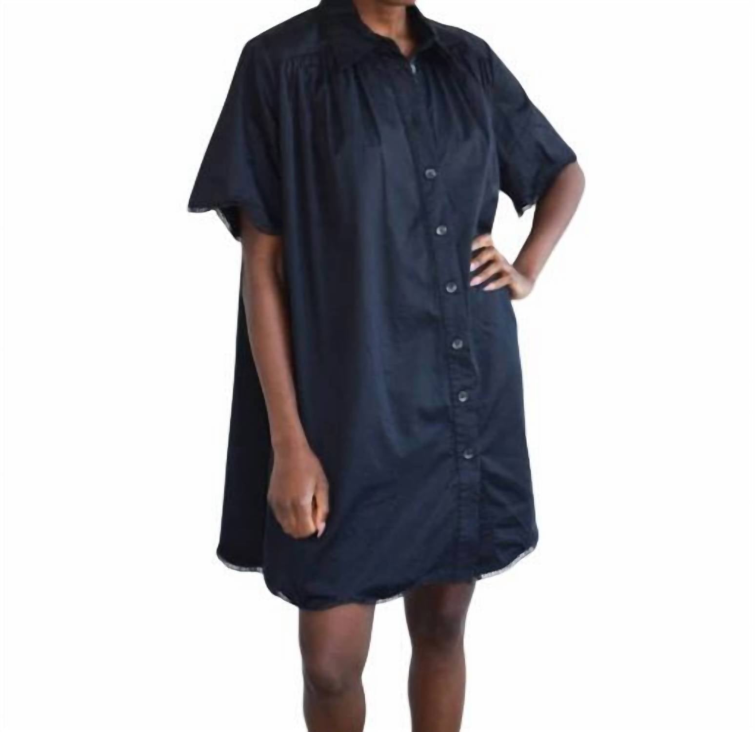 Never a Wallflower Megan Dress in black sateen - women's dress