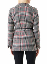 Akris Punto - Glen Plaid Wool Tweed Belted Jacket