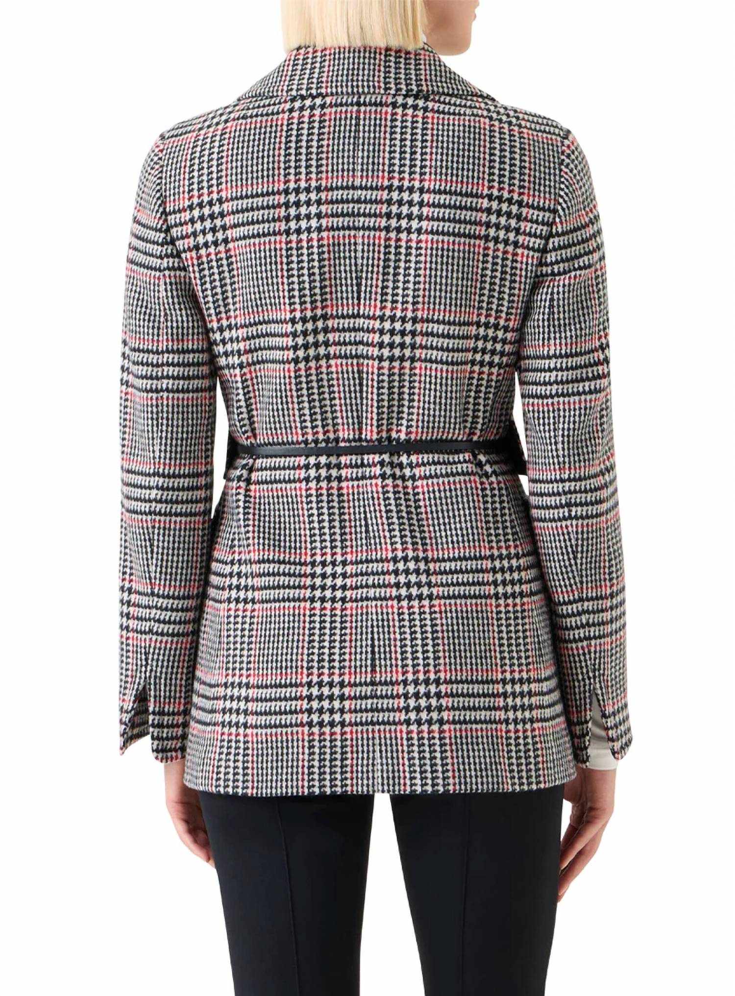 Akris Punto - Glen Plaid Wool Tweed Belted Jacket
