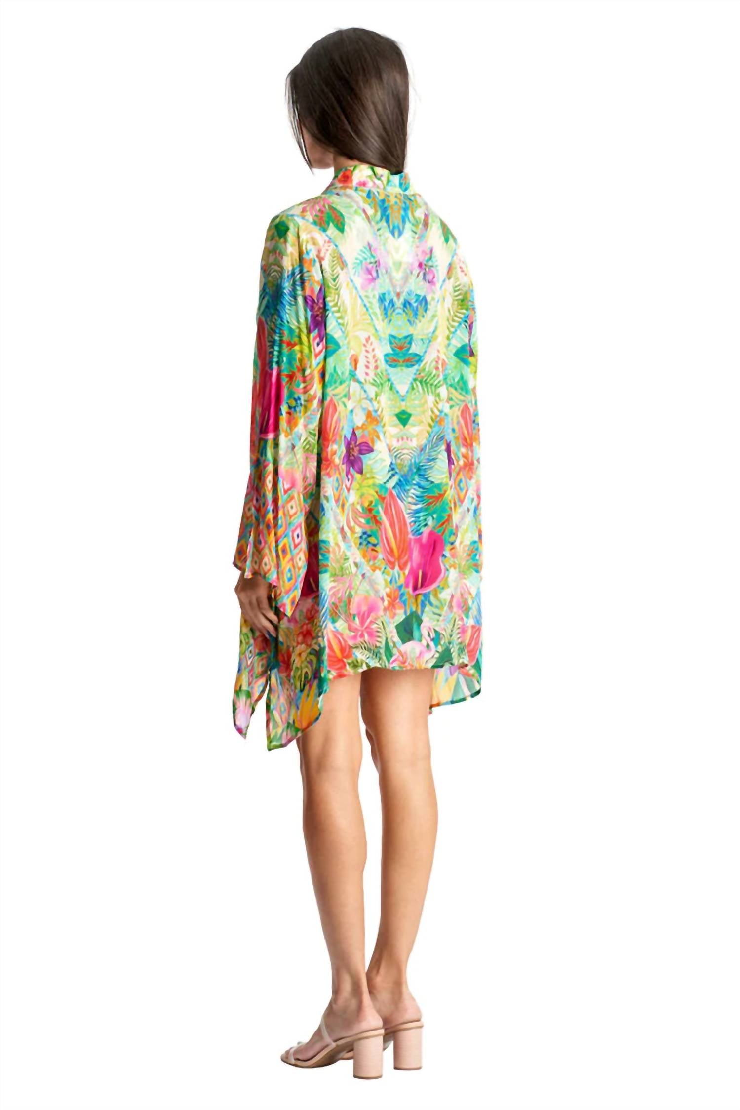 La Moda Clothing - Island Girl Button Front Cover Up