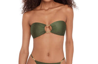 Steve Madden - Cutout Bandeau Bead Bikini Top