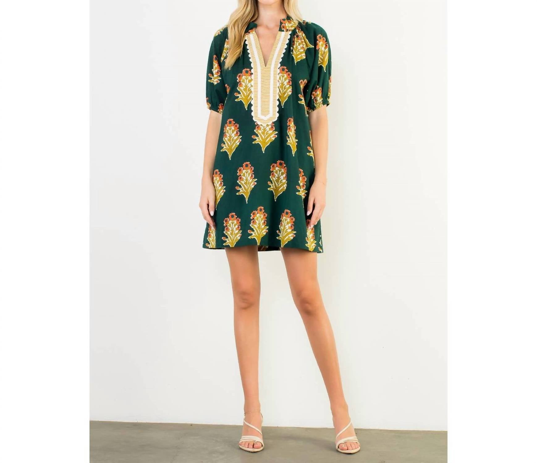Thml - Floral Print V-Neck Dress
