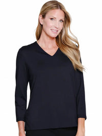 Multiples - 3/4 Sleeve V-neck Top
