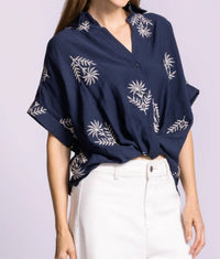 Pink Martini - Reese V-neck Button-up Shirt