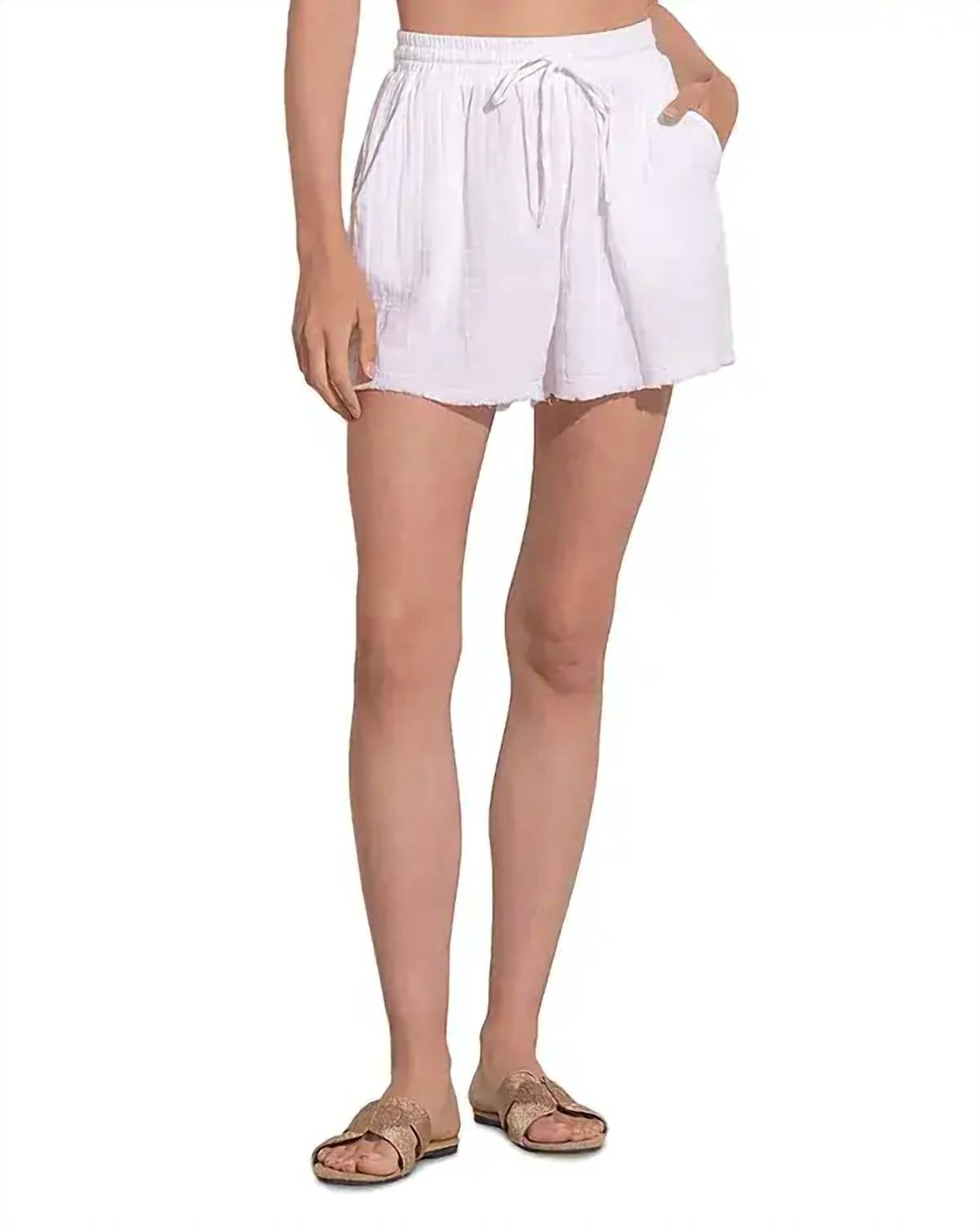 Elan - Drawstring Swim Cover-up Shorts