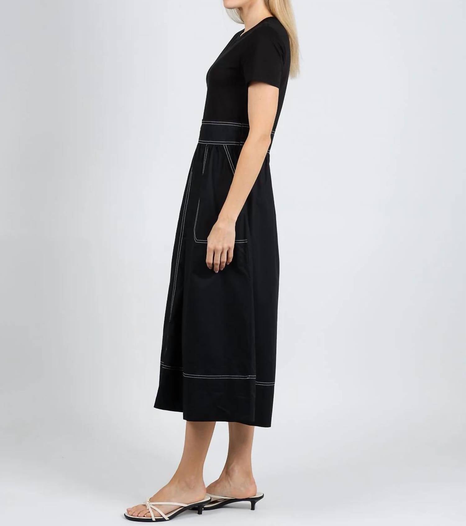 Elliott Lauren - Knit Woven Combo Dress