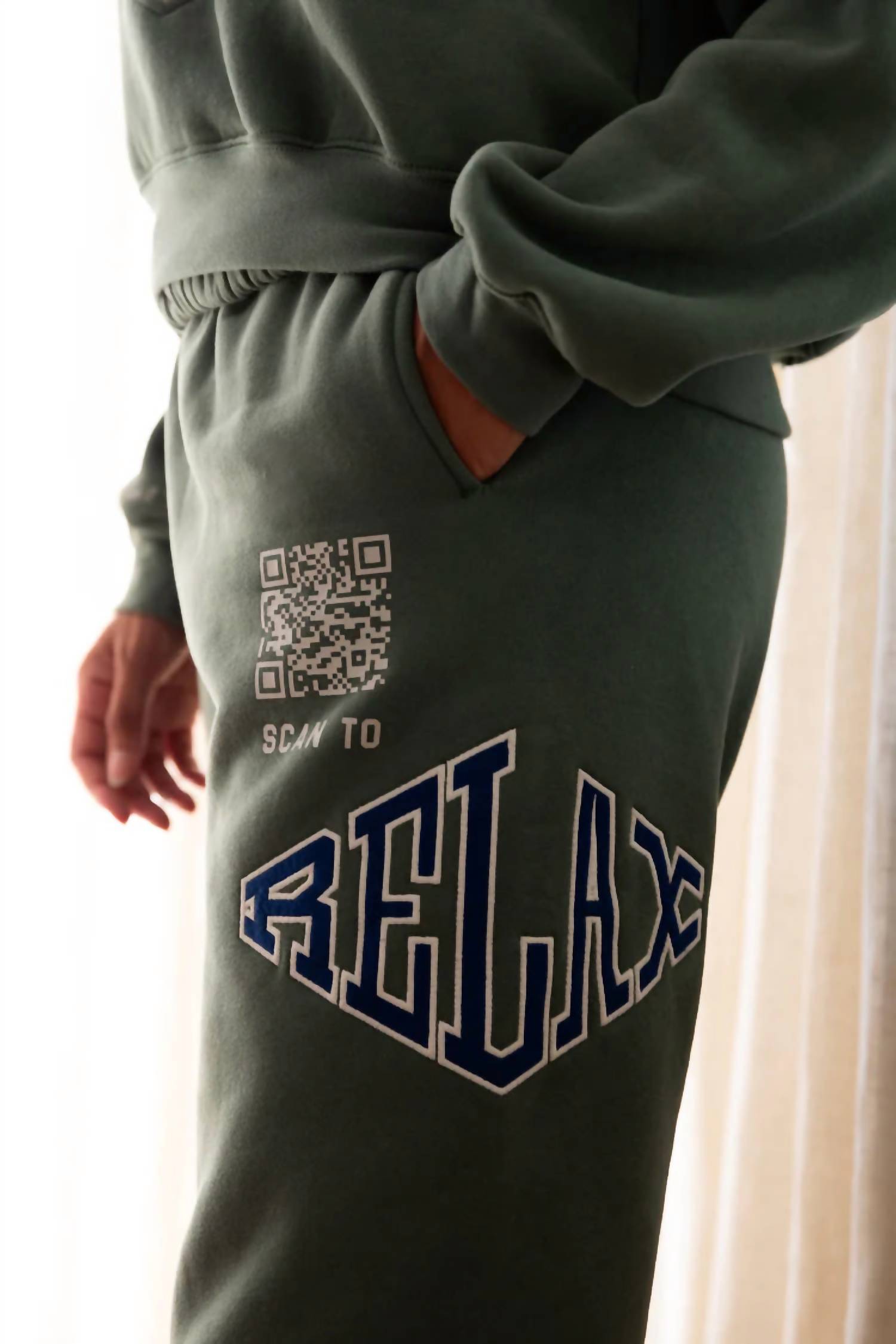 The Mayfair Group - Scan To Relax Wide Leg Sweatpants
