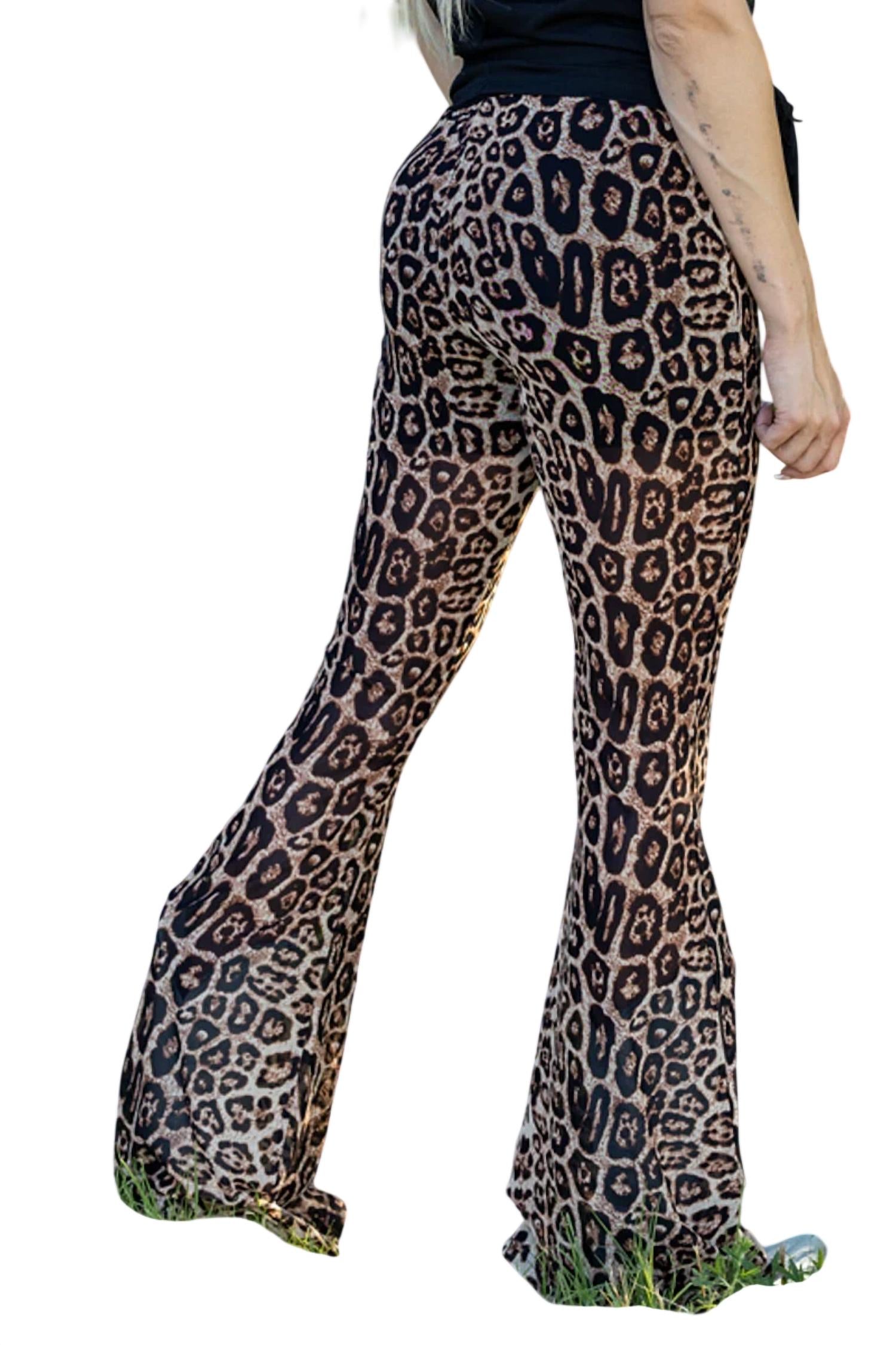 Sterling Kreek - Women's Meshed Up Leopard Bells Pant