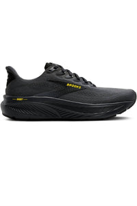 BROOKS Men's Ghost 17 Running Shoe in ebony black yellow - men's shoe
