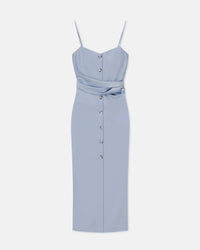 Nanushka - Women's Sayan Draped Slip Satin Midi Dress