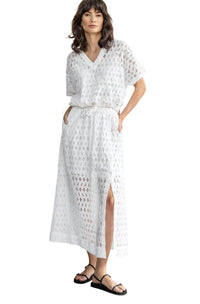 Lilla P - Eyelet Side-Button Maxi Skirt