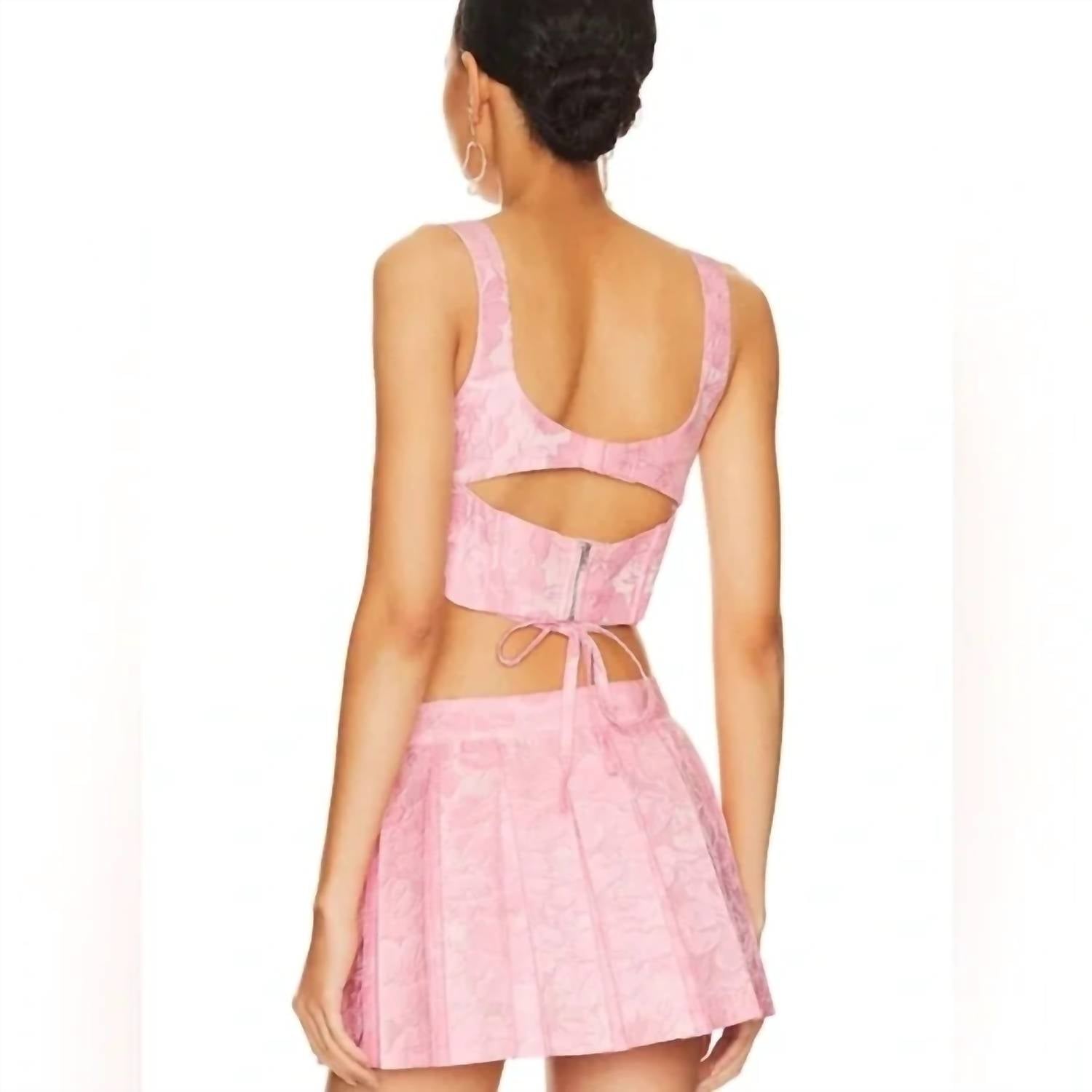 For Love & Lemons - Mira Cherry Blossom Corset Top