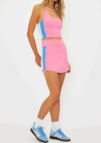Beach Riot Thora High Rise Skort in cosmos colorblock - women's shorts - alternate view
