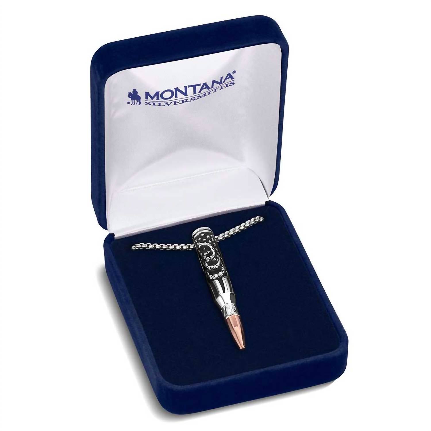 Montana Silversmiths Men's We The People Bullet Necklace in silver - men's jewelry - alternate view
