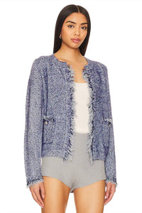 Line And Dot - Fringe Trim Cardigan