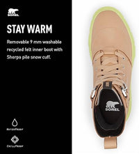 SOREL Women's Caribou x lace wp Boot in canoe tippet - women's shoe - alternate view