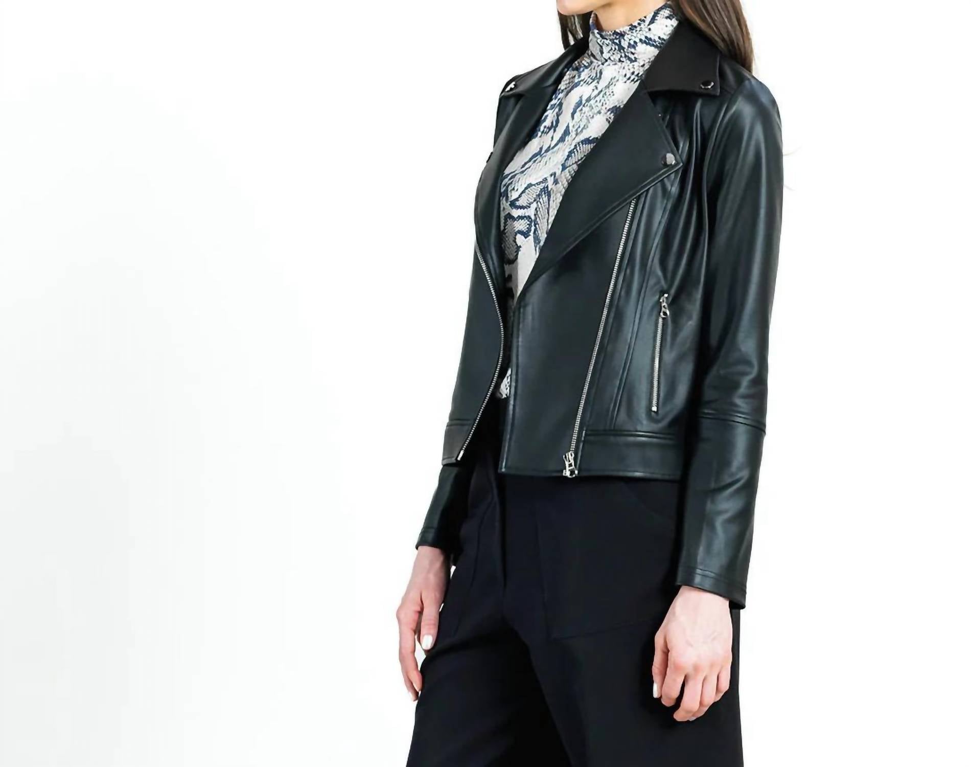 Clara Sunwoo - Liquid Leather Moto Jacket