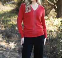 Marble - V-neck Long Sleeve Sweater