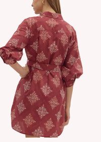 entro Millie Dress in burgundy - women's dress - detail view