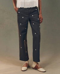The Great. - Garage Daisy Embroidery Trouser Pants
