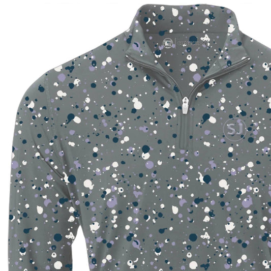 Swingjuice - Men's Golf Splatter Quarter Zip Sweatshirt