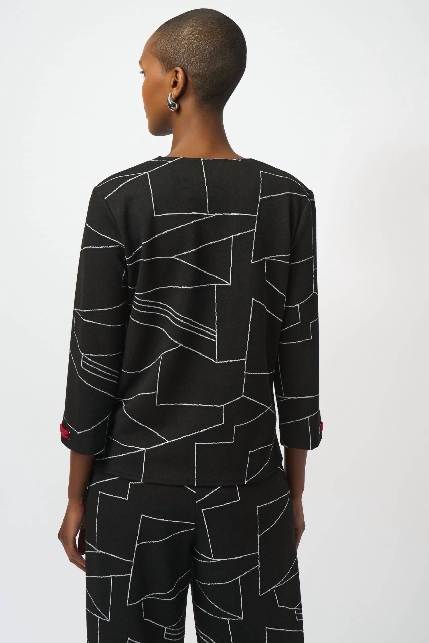 Joseph Ribkoff - Abstract Print Boxy Top