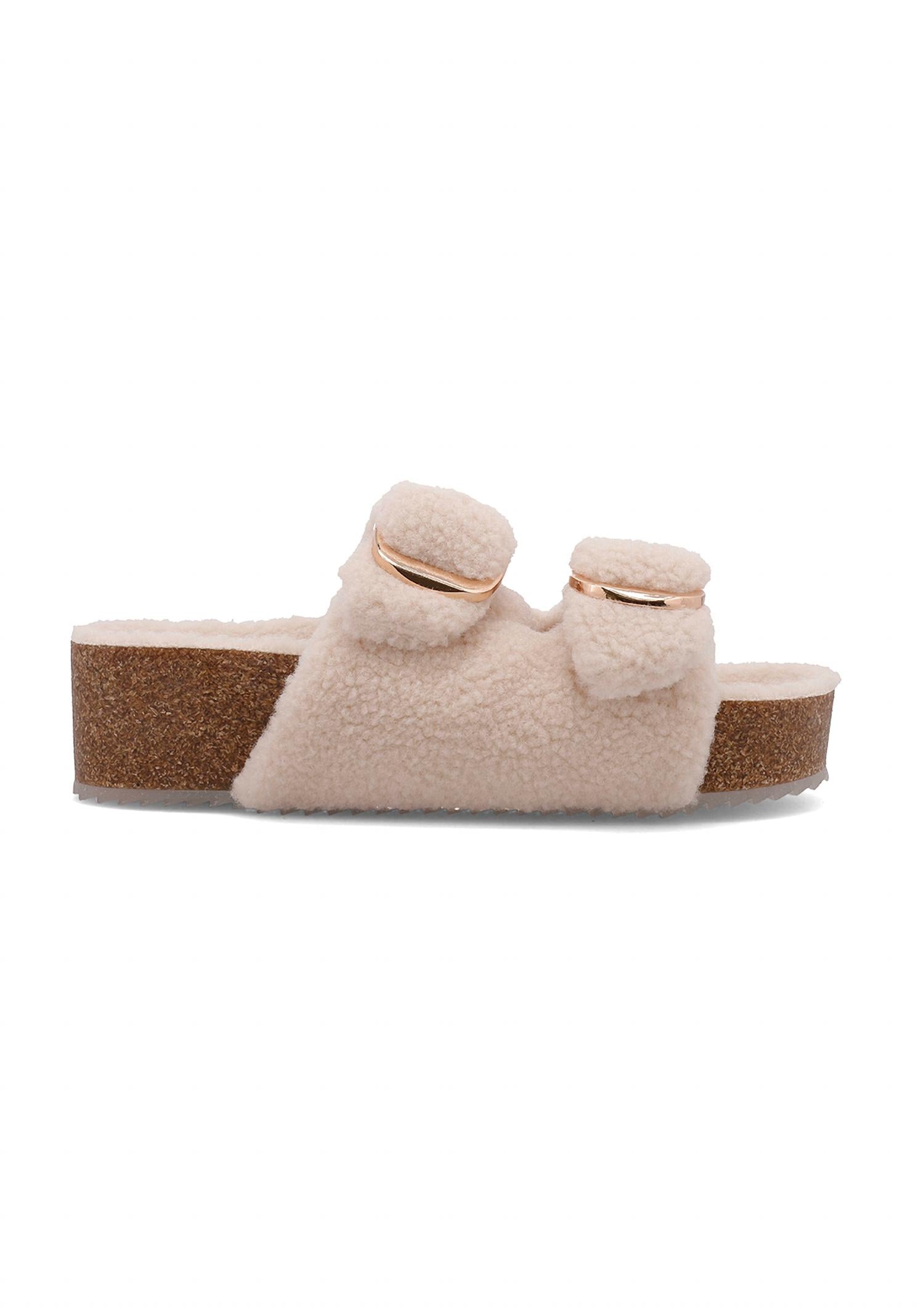 MIA Women's Qianna Platform Slide Sandals in natural - women's sandal - detail view