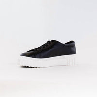 Clarks Women's Mayhill Walk Sneakers in black leather - women's sneaker - view 4
