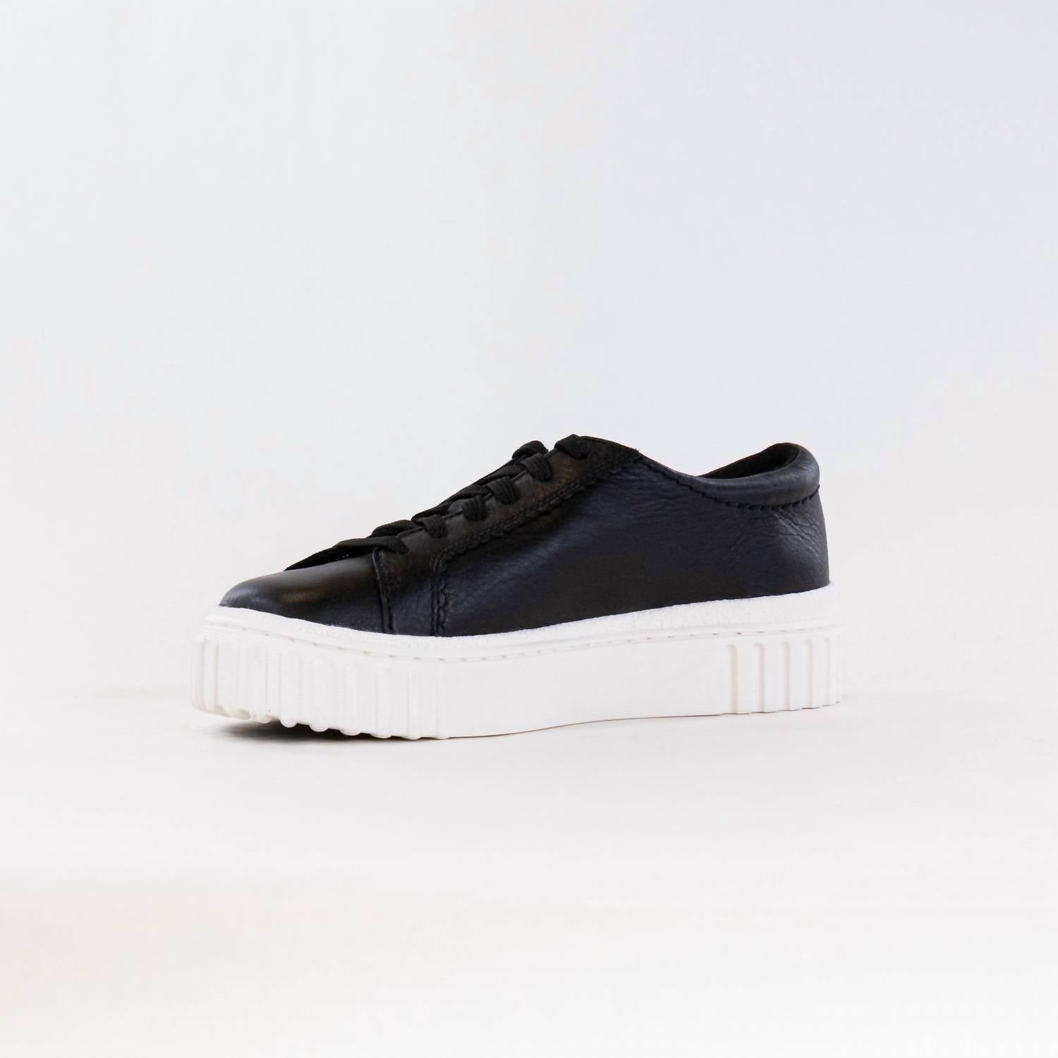 Clarks Women's Mayhill Walk Sneakers in black leather - women's sneaker - view 4