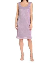 R&M Richards - Solid Metallic Jacket Dress Set
