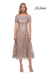 La Femme - Tea Length Tulle Dress