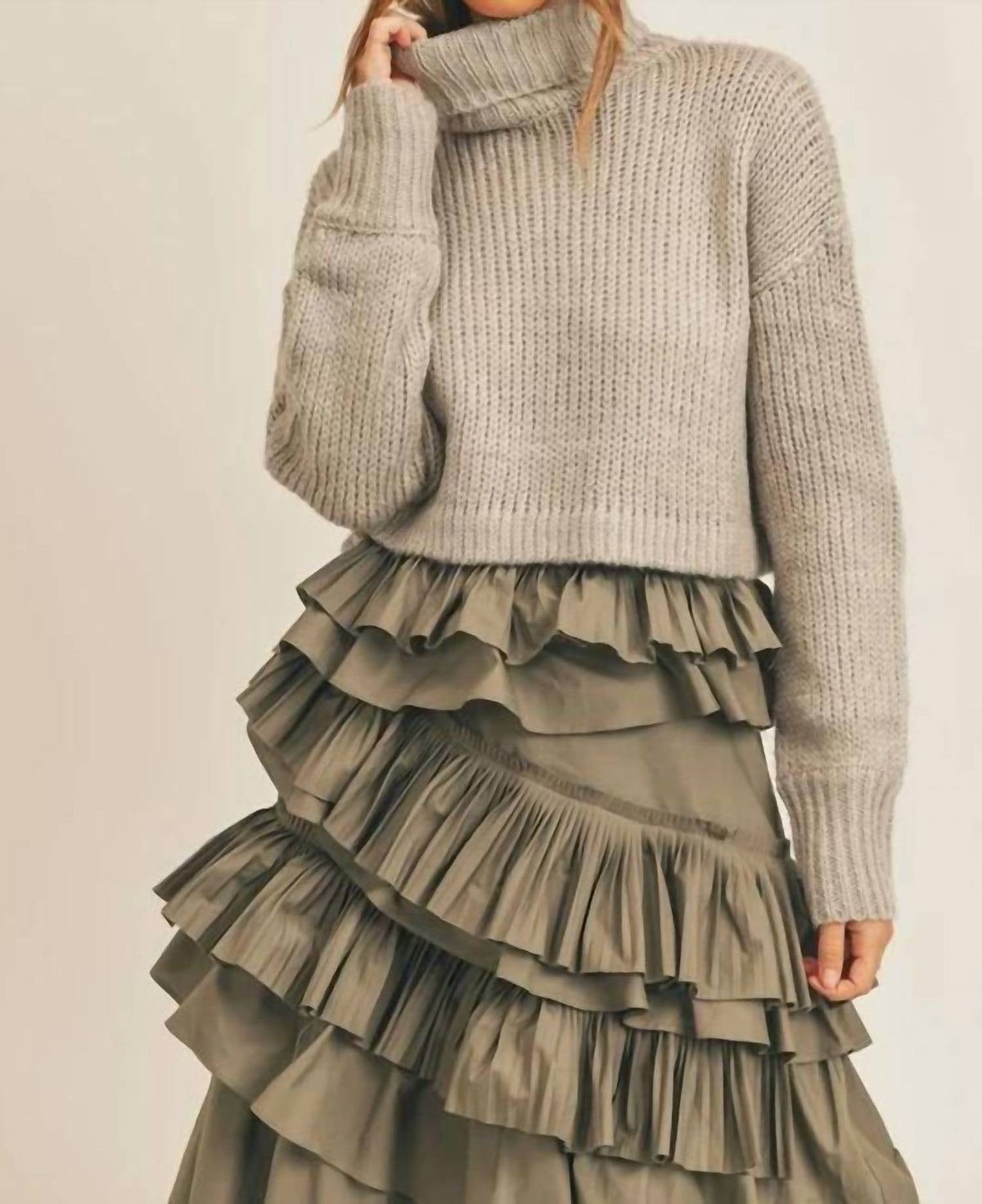Mable - Cropped Turtleneck Sweater